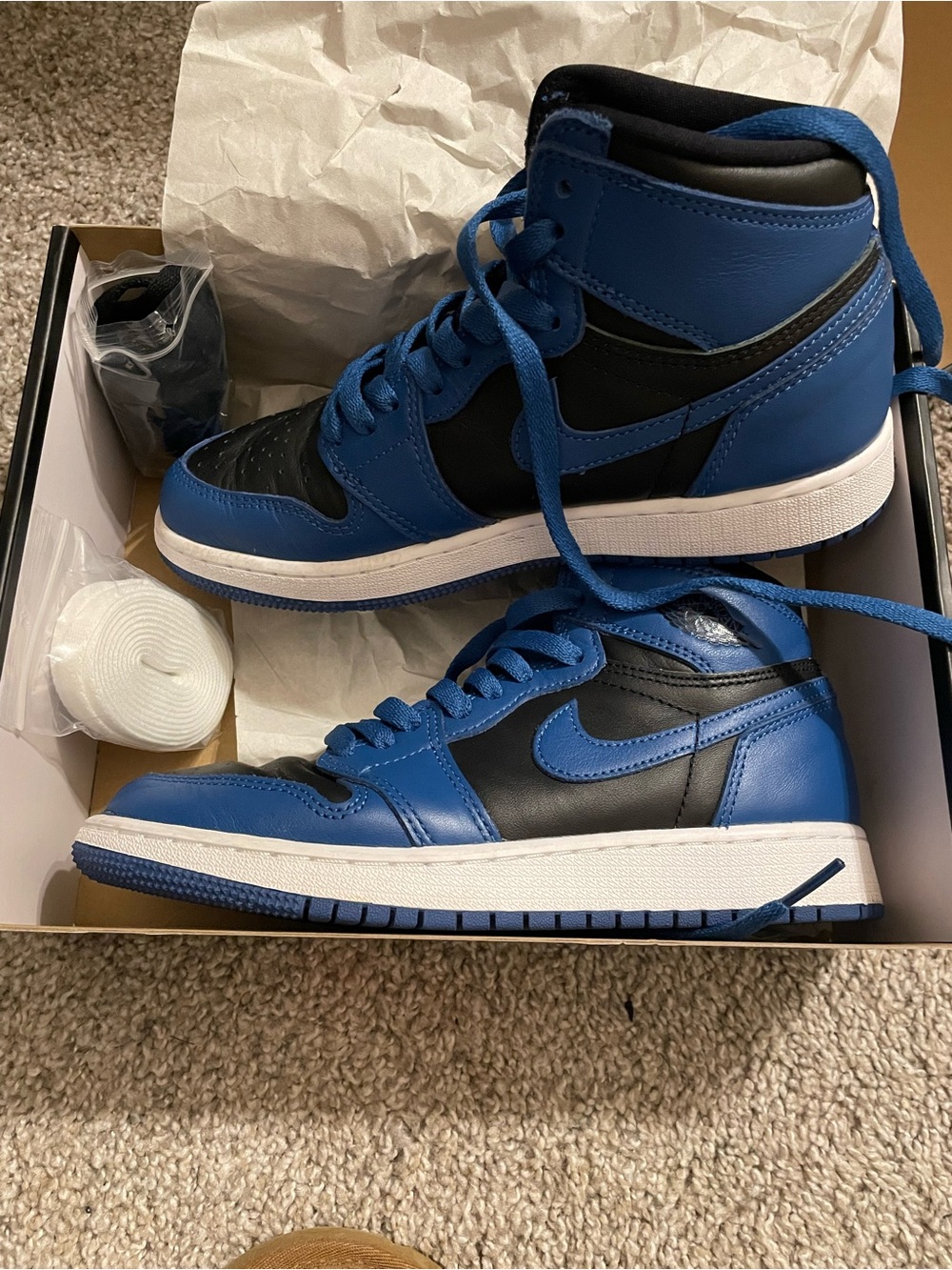 Nike Air Jordan 1 High Top Sneakers - Black/Blue